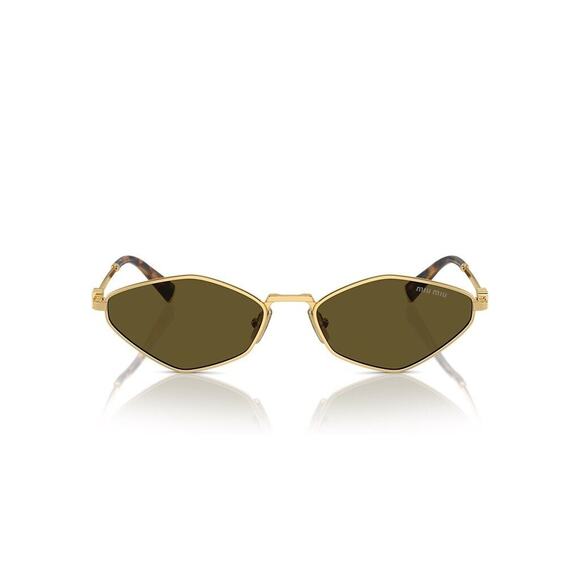 MIU MIU MU 56ZS 5AK09Z Gold Dark Brown Lens Women Sunglasses AUTHENTIC main image 5